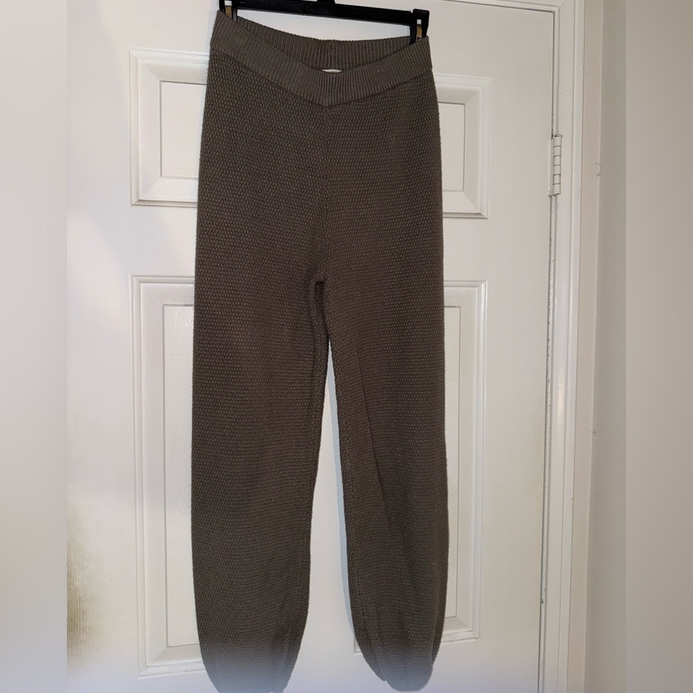 Cozy Brown Knit Joggers